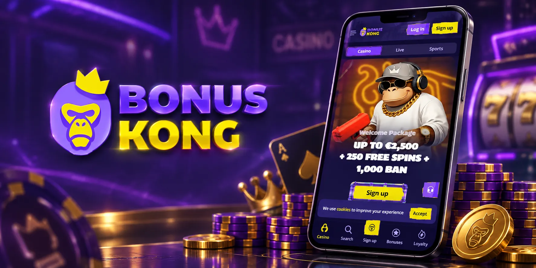 Capture d'écran de l'app BonusKong Casino